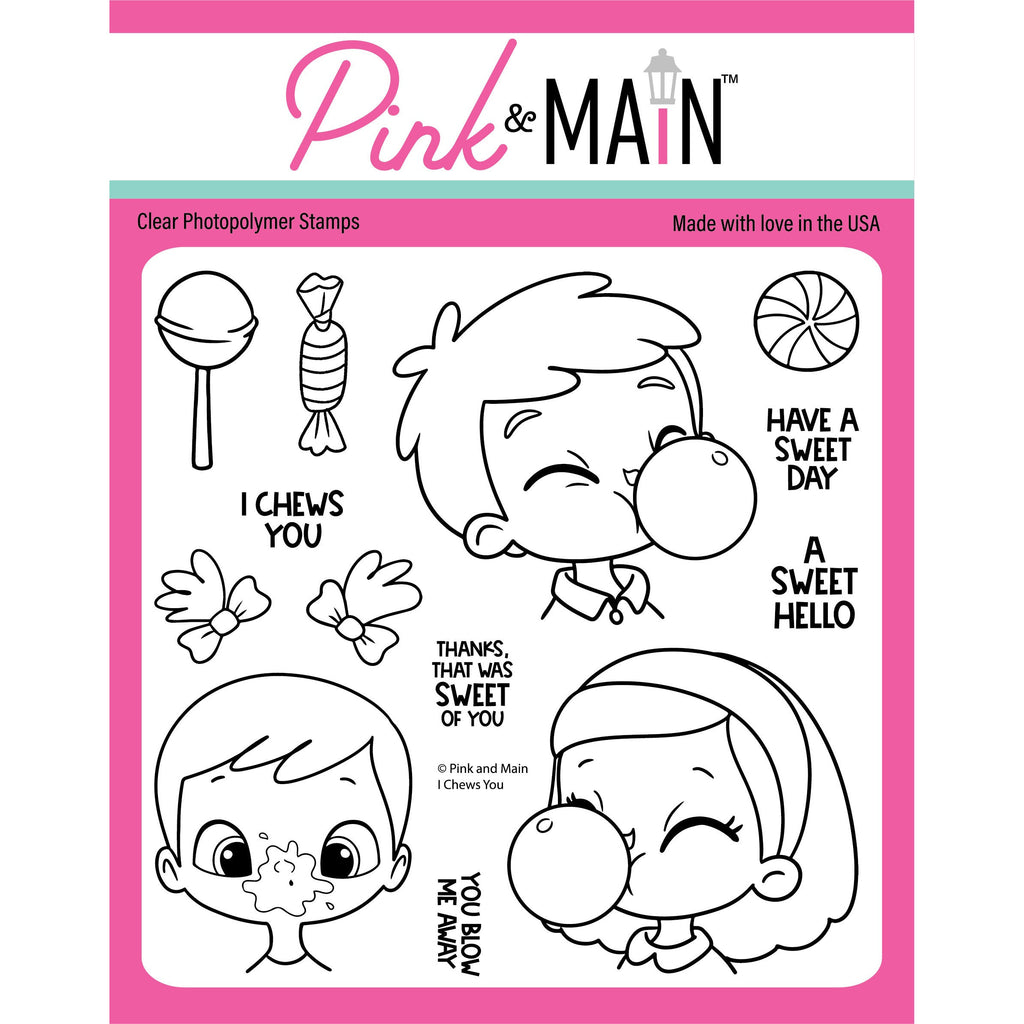 Pink & Main - Stamp Set - 6x6 I Chews You