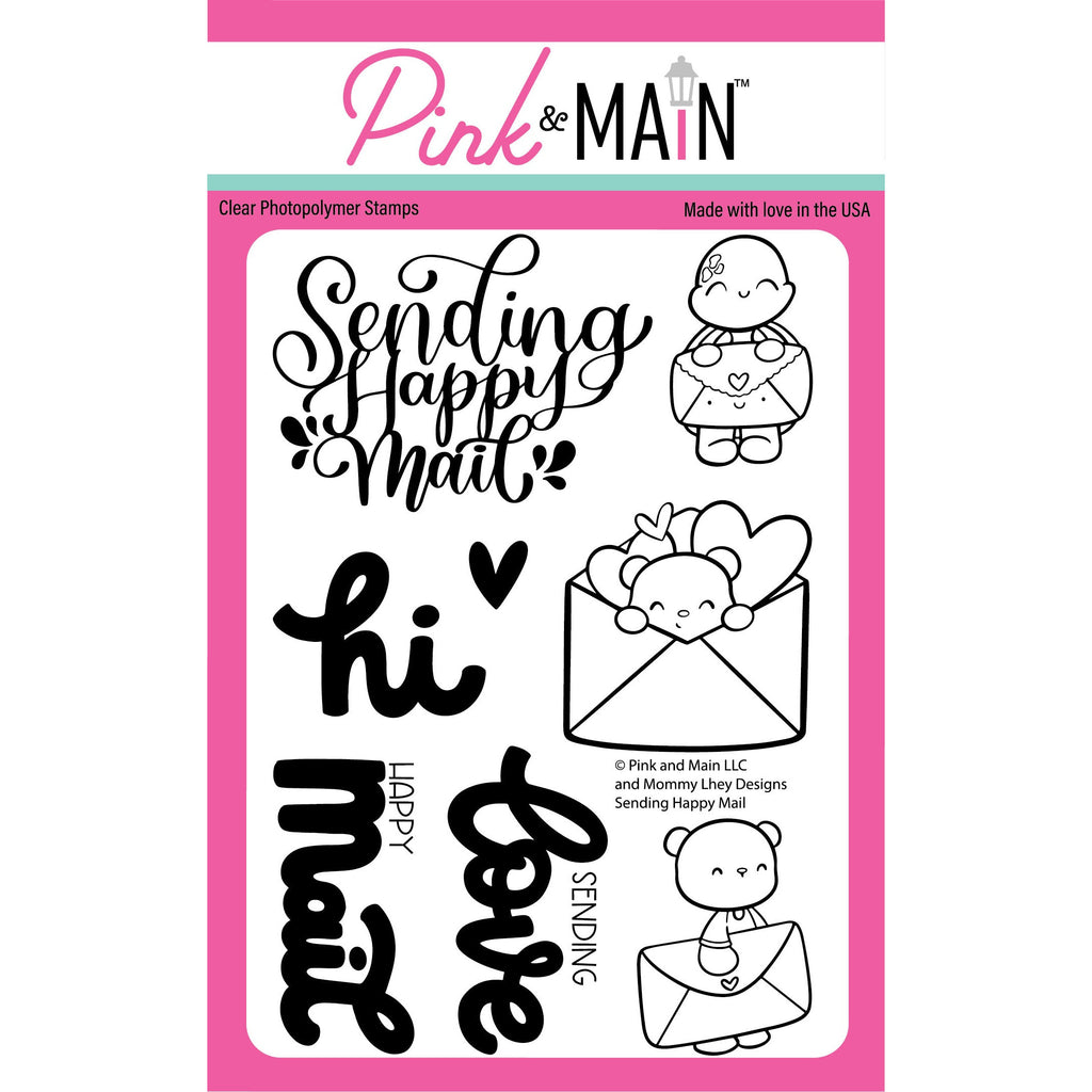 Pink & Main - Stamp Set - 4x6 Sending Happy Mail