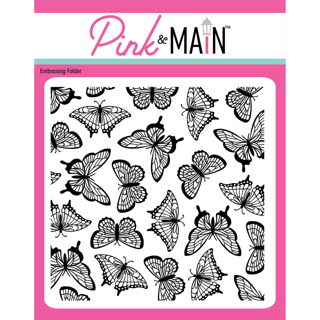 Pink & Main - Embossing Folder - Pretty Butterflies