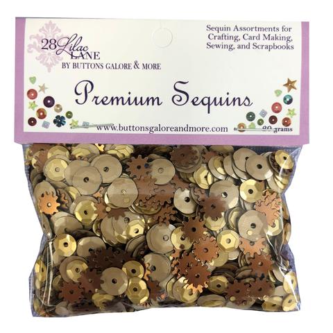 Buttons Galore & More - Shaker Embellishments - Sequin in Cello Bags - Metal PS706