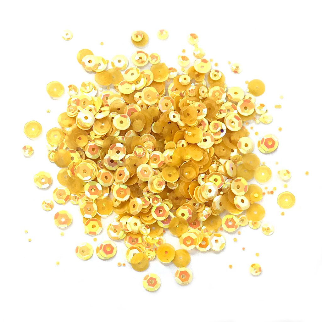Buttons Galore & More - Shaker Embellishments - Sequin in Cello Bags - Sunshine / PS729
