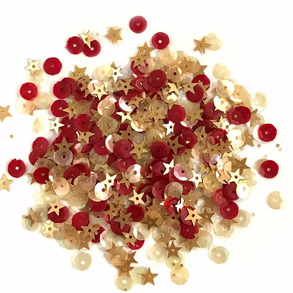 Buttons Galore & More - Shaker Embellishments - Sequin in Cello Bags - Golden Opportunity/PS770