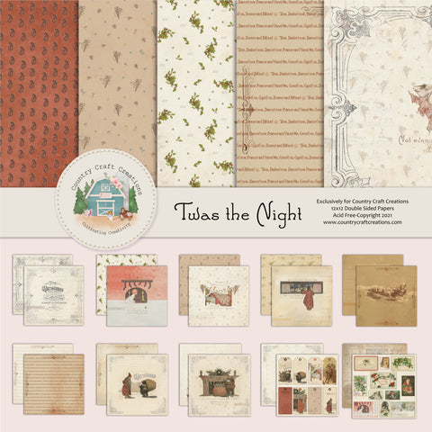 Country Craft Creations - ‘Twas the Night - 8x8 24 sheets