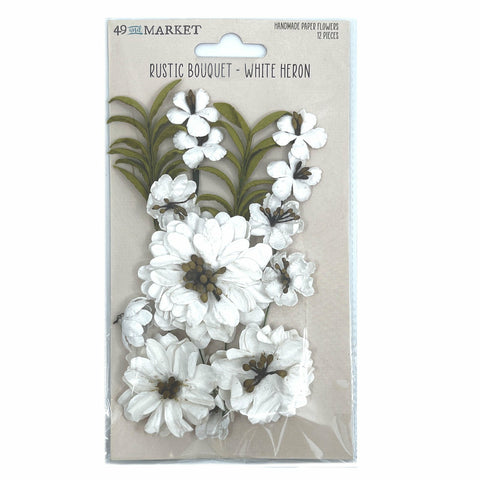 49 & Market - Flowers - Rustic Bouquet / White Heron
