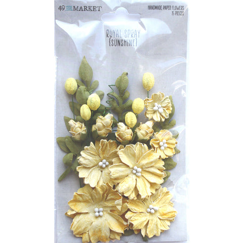 49 & Market - Flowers - Royal Spray / Sunshine Paper Flowers
