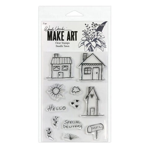 Ranger - Wendy Vecchi - MAKE ART - Photopolymer Stamp Set / Doodle Town