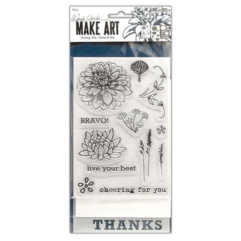 Ranger - Wendy Vecchi - Stamp, Die & Stencil Set - Bravo