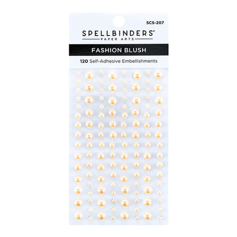 Spellbinders - Embellishments - Pearl Dots - Self Adhesive / Fashion Blush