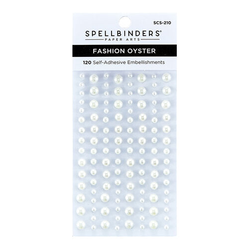 Spellbinders - Embellishments - Pearl Dots - Self Adhesive / Fashion Oyster