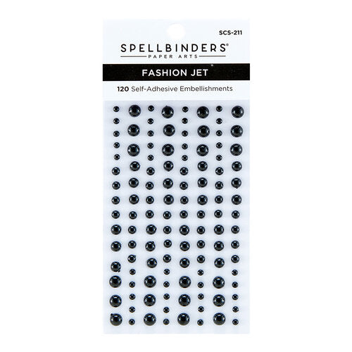 Spellbinders - Embellishments - Pearl Dots - Self Adhesive / Fashion Jet