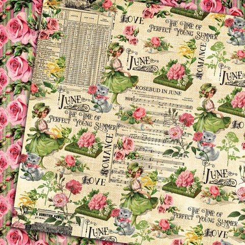 Country Craft Creations - Remember the Time Calendar Collection - 12x12 - Cotton Bristol