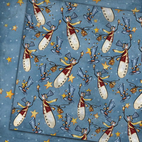 Country Craft Creations - Snowman & Friends - 8x8 - Cotton Bristol