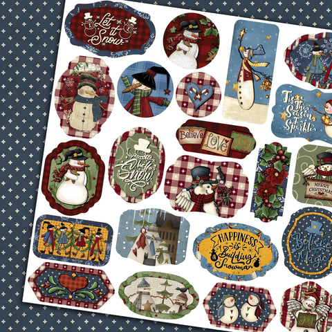 Country Craft Creations - Snowman & Friends - 8x8 - Cotton Bristol