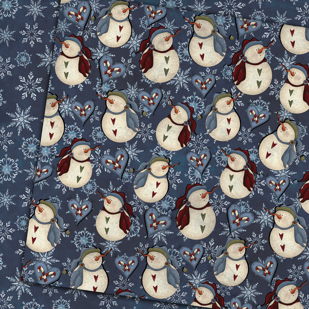 Country Craft Creations - Snowman & Friends- 28 sheets of 12x12 - Cotton Bristol