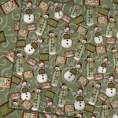 Country Craft Creations - Snowman & Friends - 8x8 - Cotton Bristol