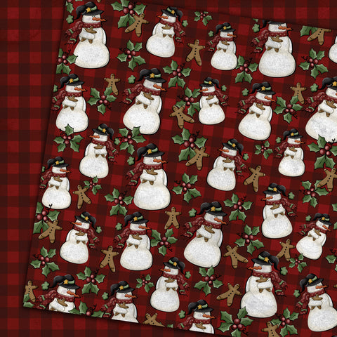 Country Craft Creations - Snowman & Friends - 8x8 - Cotton Bristol