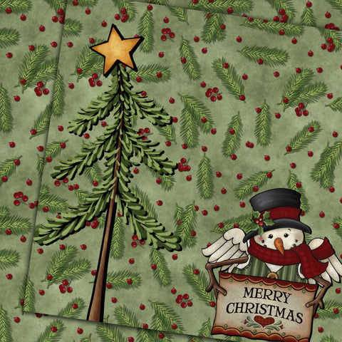 Country Craft Creations - Snowman & Friends - 8x8 - Cotton Bristol