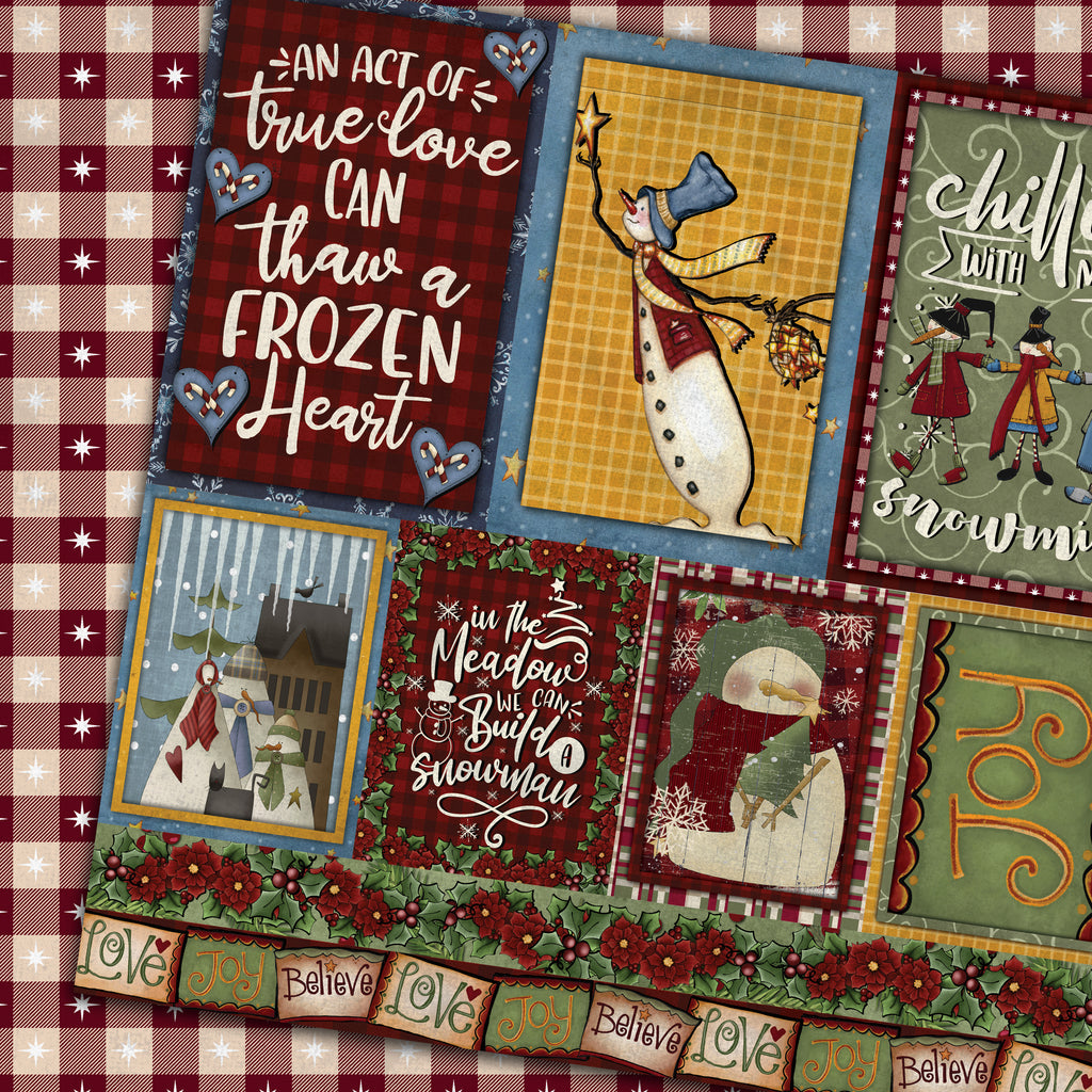 Country Craft Creations - Snowman & Friends- 28 sheets of 12x12 - Cotton Bristol