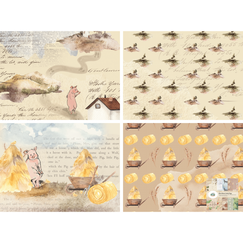 Country Craft Creations - The Three Little Pigs - 24 - 12x12 sheets  - Cotton Bristol