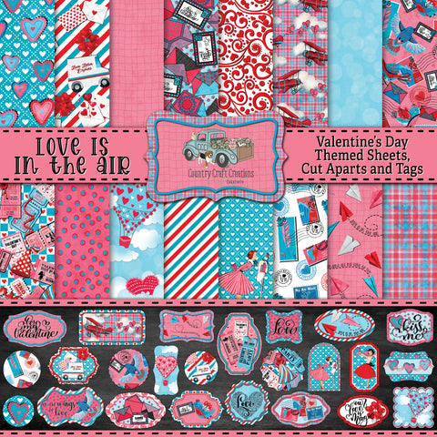 Country Craft Creations - Love is in the Air - 12x12 20 sheets