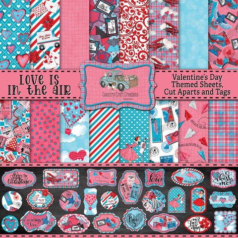 Country Craft Creations - Love is in the Air - 8x8 - Cotton Bristol