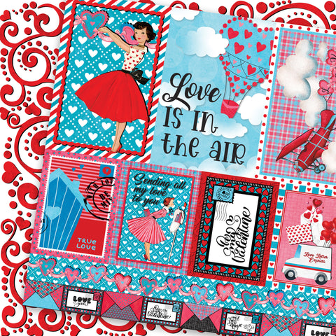 Country Craft Creations - Love is in the Air - 8x8 - Cotton Bristol