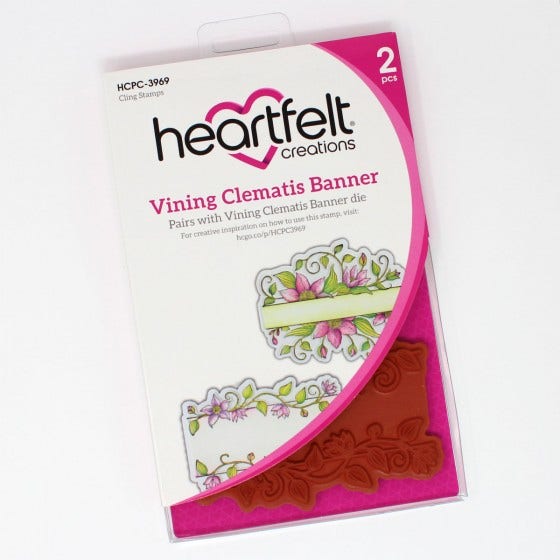 Heartfelt Creations - Floral Banners - Stamp Set - Vining Clematis Banner / 3969**