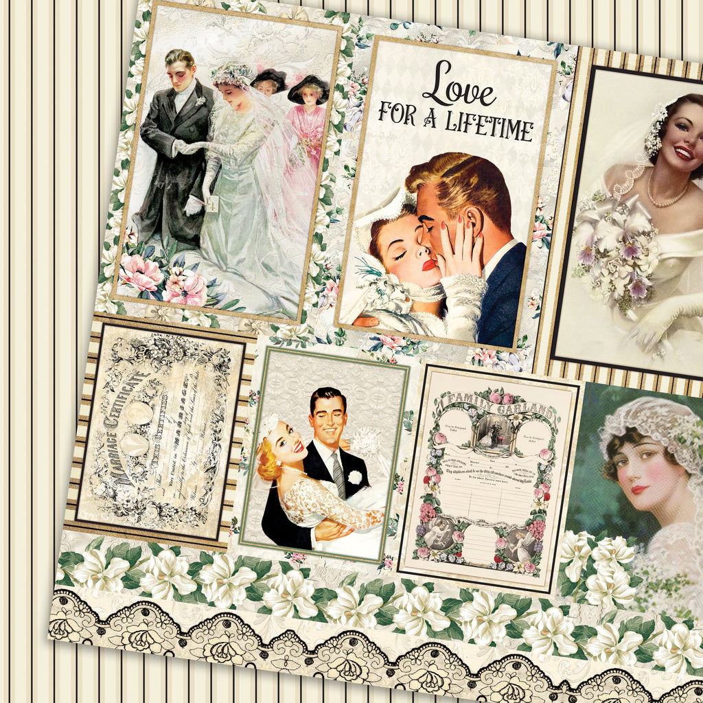 Country Craft Creations - Here Comes the Bride - 8x8- 28 Sheets - Cotton Bristol