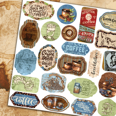 Country Craft Creations - What's Brewing - 8x8 - Cotton Bristol