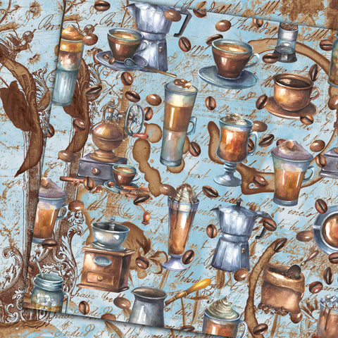 Country Craft Creations - What's Brewing - 8x8 - Cotton Bristol