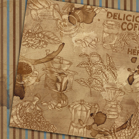 Country Craft Creations - What's Brewing - 8x8 - Cotton Bristol