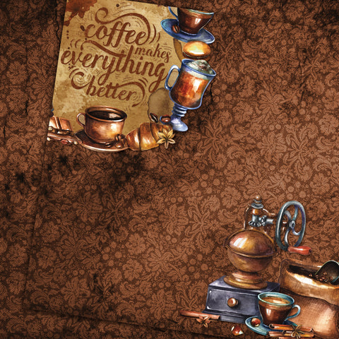 Country Craft Creations - What's Brewing - 8x8 - Cotton Bristol