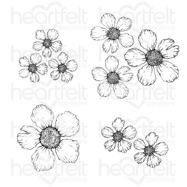 Heartfelt Creations - Wild Rose - Small - Cling Stamp / 3906**