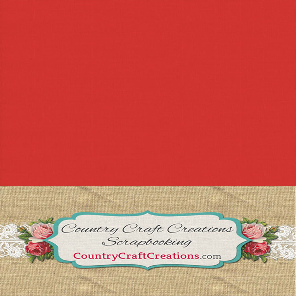 Artisan Cardstock - Linen - Barn Red / Single Sheets