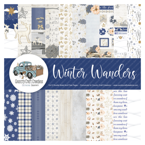 Country Craft Creations - Winter Wanders- 25 12x12 sheets  - Cotton Bristol
