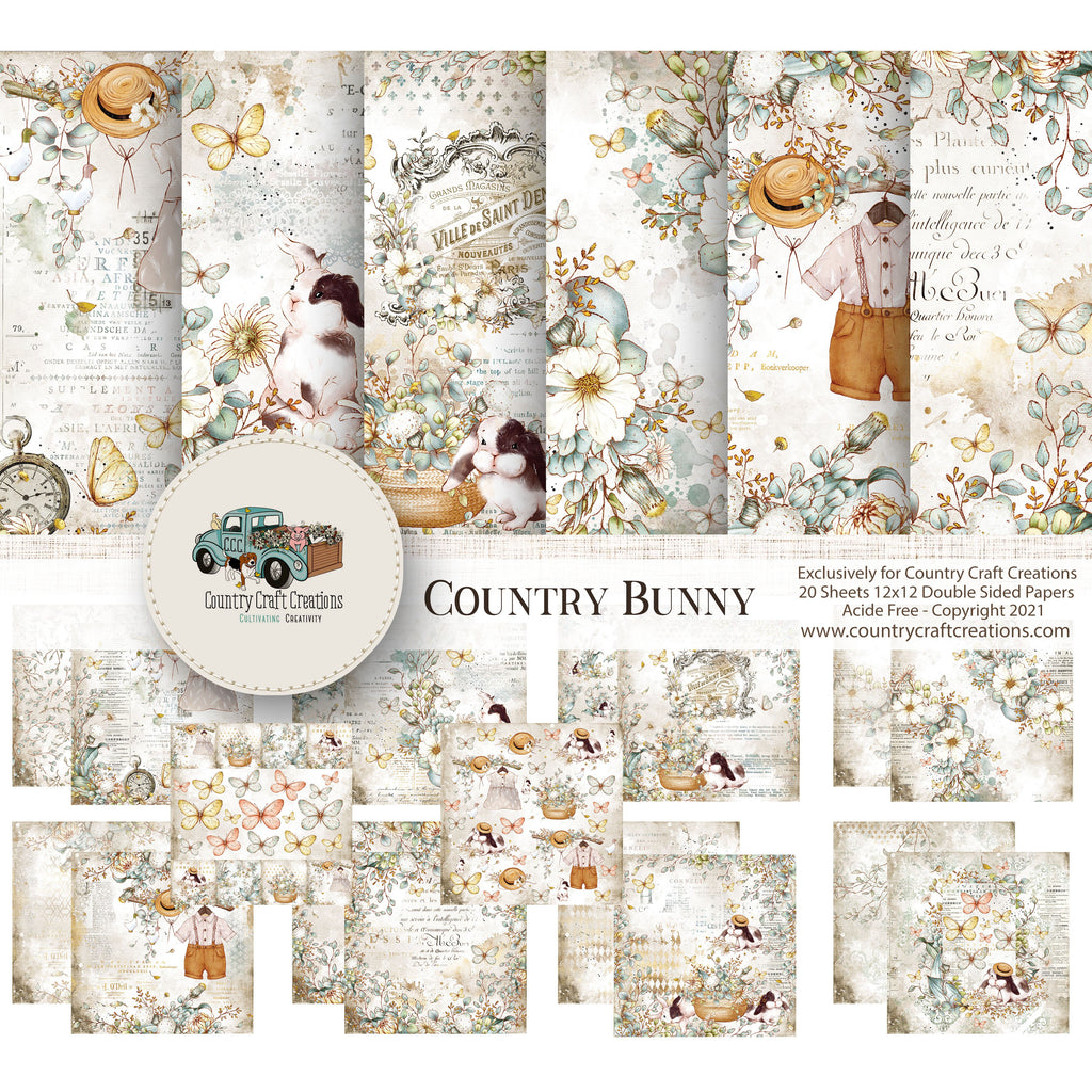 Country Craft Creations - Country Bunny - Cotton Bristol