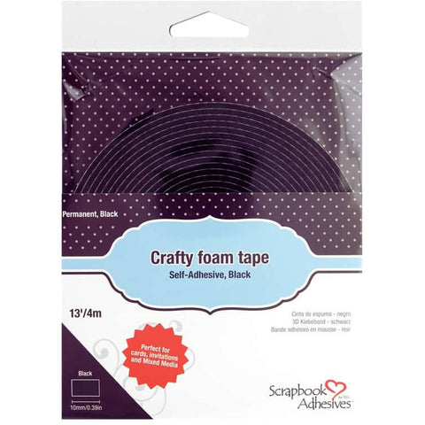 Scrapbook Adhesives - Crafty Foam Tape - Black 13 ft