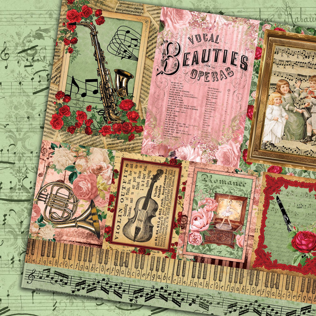 Country Craft Creations - The Music Box - 12x12 27 sheets with Die Cuts