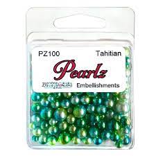 Buttons Galore & More - Shaker Embellishments - Pearlz - Tahitian/PZ100