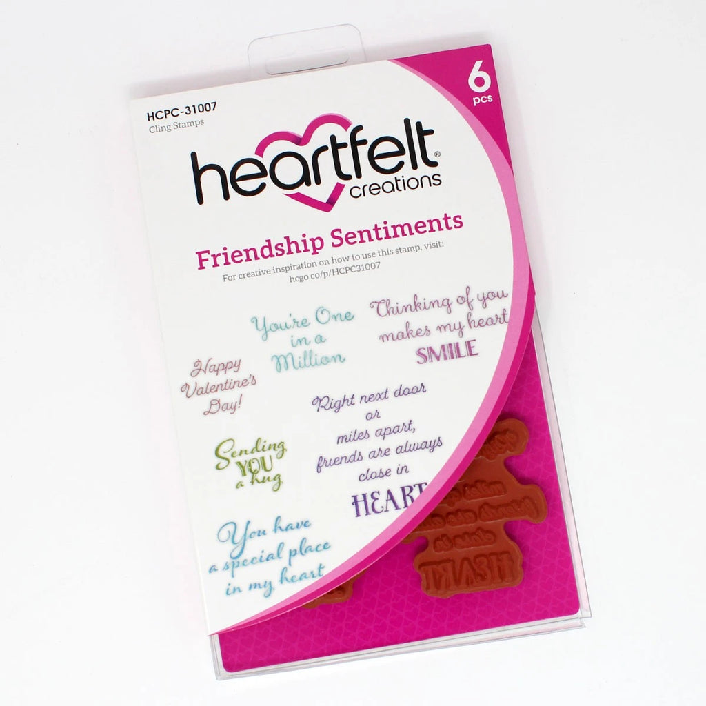 Heartfelt Creations - Friendship Rose Collection - Friendship Sentiment Cling Stamp Set / 31007**