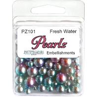 Buttons Galore & More - Shaker Embellishments - Pearlz - Fresh Water /PZ101