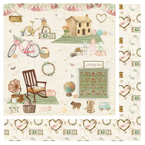 Country Craft Creations - Attic Antiques- 12x12 28 Sheets