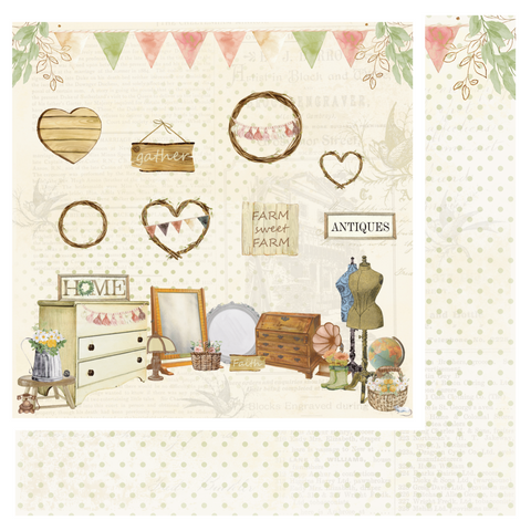 Country Craft Creations - Attic Antiques- 12x12 28 Sheets