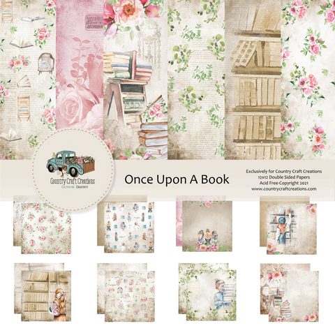 Country Craft Creations - Once Upon a Book - 12x12 - Cotton Bristol