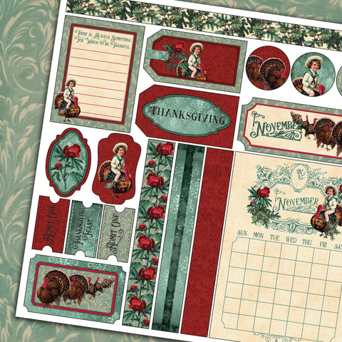 Country Craft Creations - Remember the Time Calendar Collection - 12x12 - Cotton Bristol