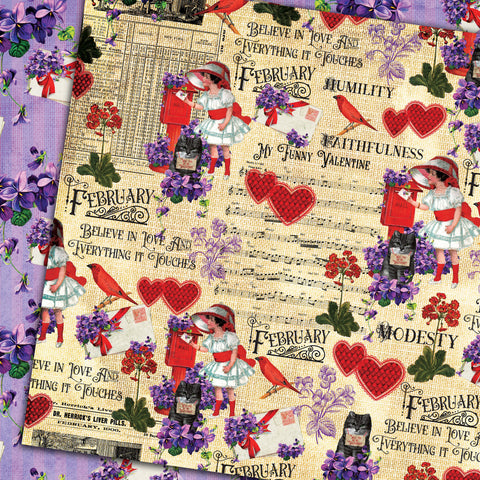 Country Craft Creations - Remember the Time Calendar Collection - 12x12 - Cotton Bristol