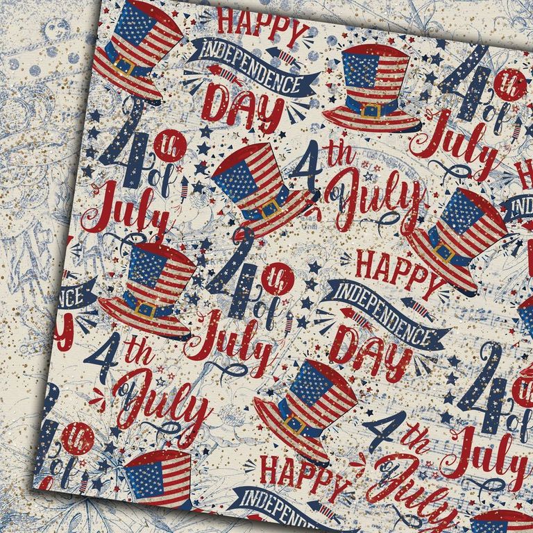 Country Craft Creations - Stars and Stripes - 28 8x8 sheets  - Cotton Bristol