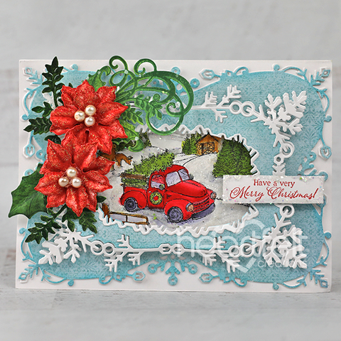 Heartfelt Creations - Die Set - Holiday Snowflake Frame / 7363*