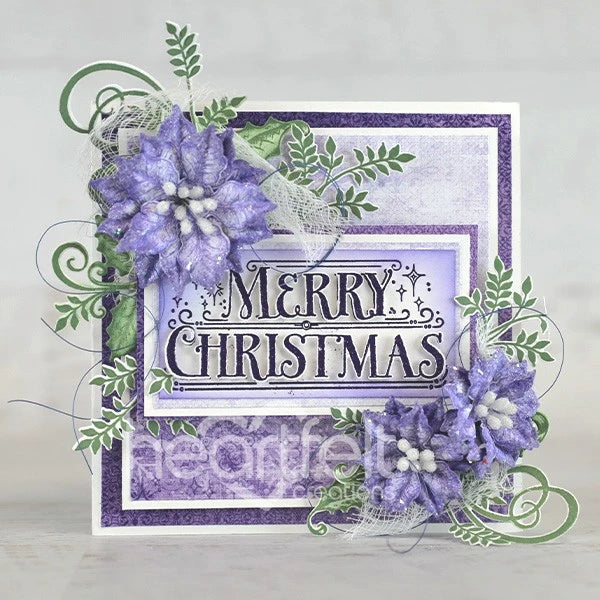 Heartfelt Creations - Holiday Star Collection - Starry Holiday Greetings Cling Stamp Set / 3995**