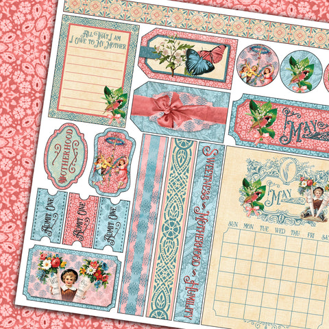 Country Craft Creations - Remember the Time Calendar Collection - 12x12 - Cotton Bristol